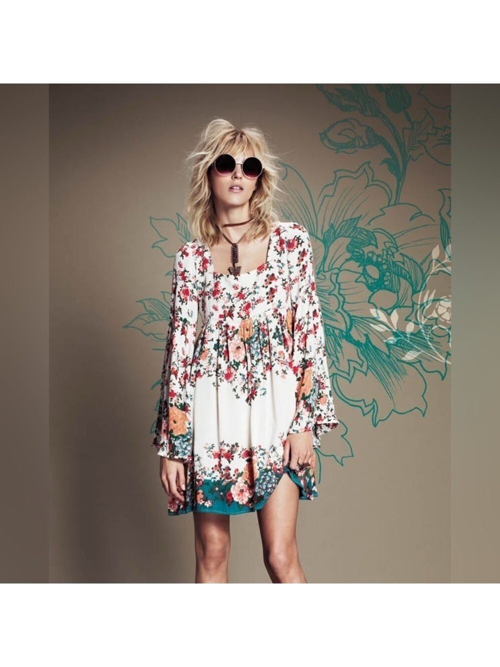 Free People Modern Chinoiserie Dress in
Tea Combo
Size Small